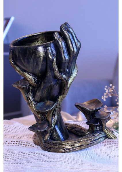 Turuncu 3D Baskılı Doğal Görünümlü Saksı, 25CM, Dekorasyon Için Mükemmel Seçenek