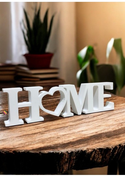Beyaz Yazılı Dekoratif Biblo ve Masaüstü Süs 22 cm Büyük Boy modelleri