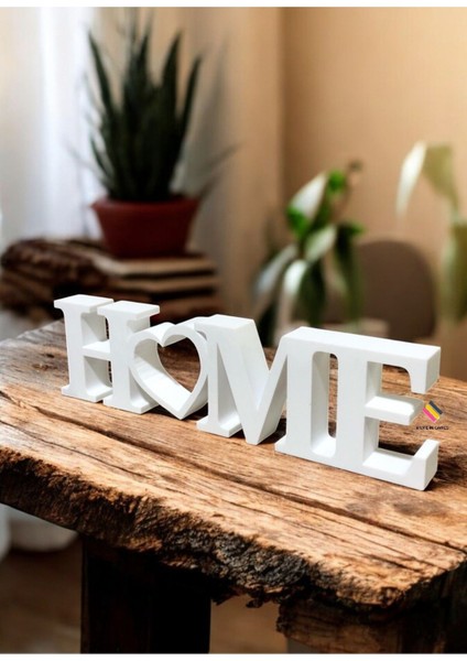 Beyaz Yazılı Dekoratif Biblo ve Masaüstü Süs 22 cm Büyük Boy fırsatları