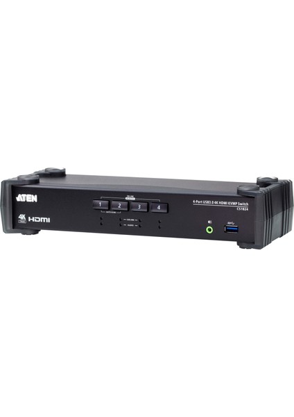 4-Port USB 3.0 4K HDMI Kvmp™(Keyboard/video Monitor/mouse) Periferi (Çevre Cihazlarla (Usb) Bağlantı Kurabilir) Switch, Ses Mikser Mod Özelliği<br> 4-Port USB 3.0 4K HDMI Kvmp™ Switch With Audio Mixer Mode