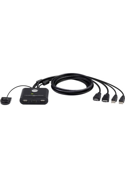 2 Port USB Fhd HDMI Kvmp™(Keyboard/video Monitor/mouse) Periferi (Çevre Cihazlarla (Usb) Bağlantı Kurabilir) Switch, Kvm Bağlantı Kablosu Ürüne Gömülüdür, Remote Port Selector ile Birlikte<br> 2-Port USB Fhd HDMI Kablolu Kvm Switch<br> 2-Port