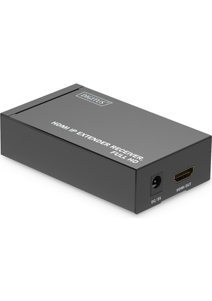 Digitus HDMI Ip Sinyal Uzatma Cihazı, Alıcı (Receiver) Birim, DS-55517 Model Verici (Transmitter) Birim ile Birlikte Kullanılır (Haricen Temin Edilir)<br> digitus HDMI Ip Video Extender, Receiver Unit For DS-55517