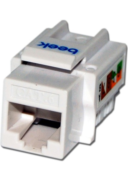 Beek Category 6 (Cat.6) Utp Keystone Jack, 90 Derece Dönebilir Priz Tarafı Için Kullanılır