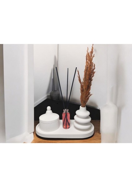 Şık Vazo, Takı Kutusu, Dekoratif Set ve Bambu Oda Kokusu Seti fırsatları