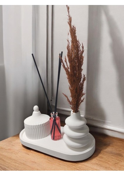 Şık Vazo, Takı Kutusu, Dekoratif Set ve Bambu Oda Kokusu Seti indirimleri