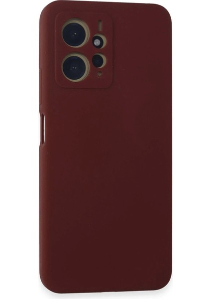 Newface Xiaomi Redmi Note 12 4g Kılıf Nano Içi Kadife Silikon - Bordo