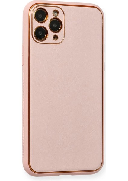 Newface iPhone 11 Pro Kılıf Coco Deri Silikon Kapak - Pembe fiyatları