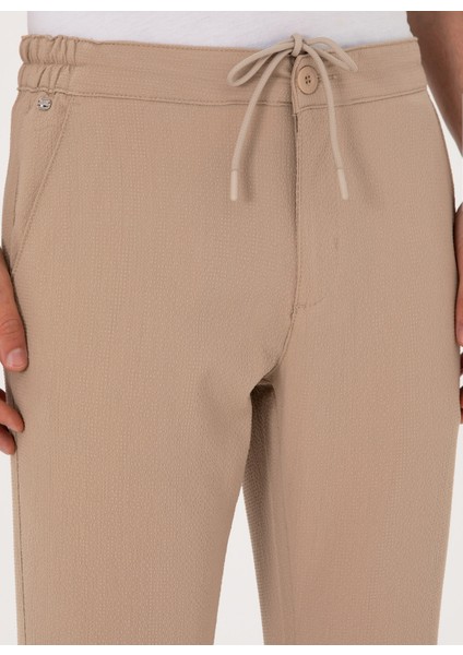 Normal Bel Normal Paça Beyaz Erkek Chino Pantolon Monıa-P