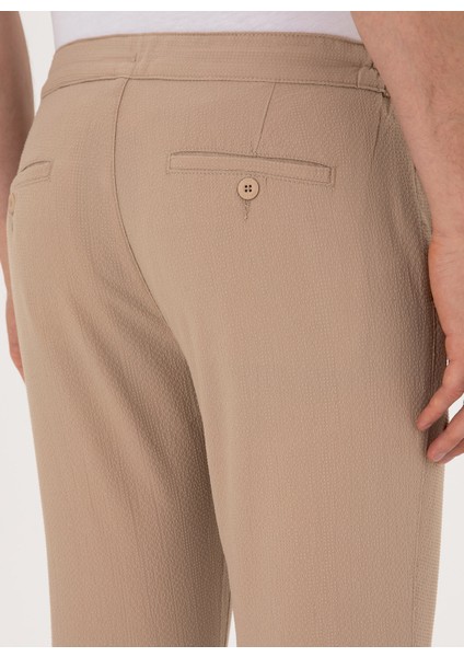 Normal Bel Normal Paça Beyaz Erkek Chino Pantolon Monıa-P