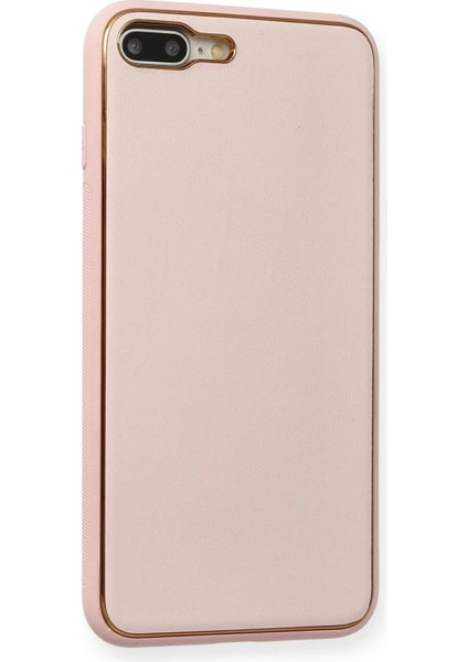 Newface iPhone 7 Plus Kılıf Coco Deri Silikon Kapak - Pembe fiyatları