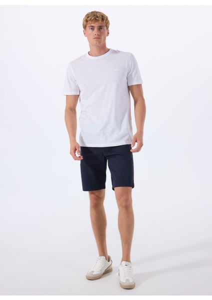 Lacivert Erkek Normal Bel Slim Fit Şort Chino_slim_shorts