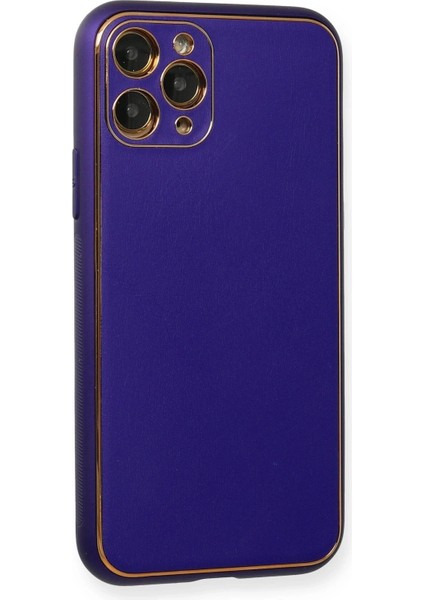 Newface iPhone 11 Pro Kılıf Coco Deri Silikon Kapak - Mor fiyatları