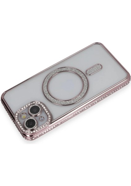 Newface iPhone 14 Kılıf Joke Simli Magneticsafe Kılıf - Pembe fiyatları