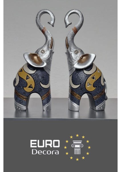 Modern Fil ve Halka Biblo Seti, Ev ve Ofis Dekorasyonu, Renkli ve Şık Aksesuar indirimleri