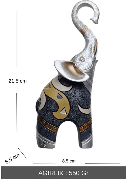 Modern Fil ve Halka Biblo Seti, Ev ve Ofis Dekorasyonu, Renkli ve Şık Aksesuar