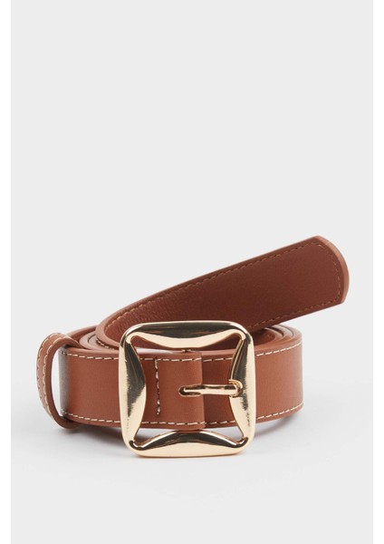 Kadın Kare Toka Suni Deri Jean Kemeri F3279AXNS