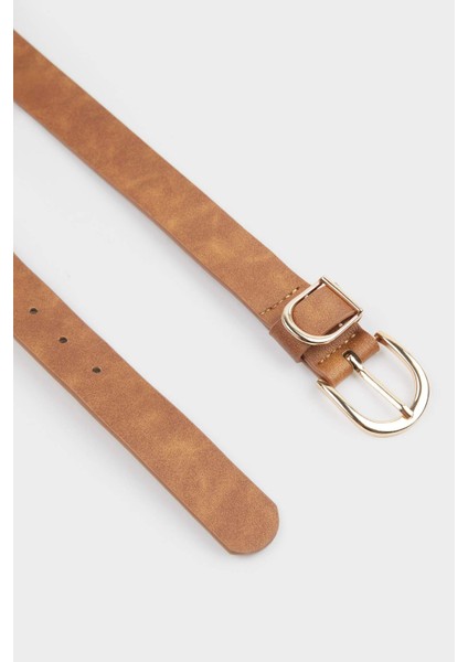 Kadın Oval Toka Suni Deri Jean Kemeri F3271AXNS fiyatları