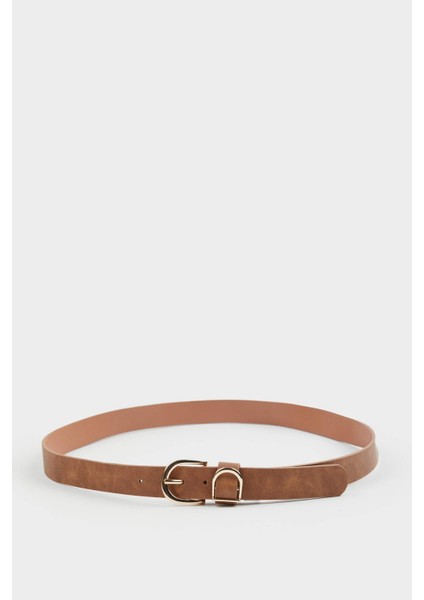 Kadın Oval Toka Suni Deri Jean Kemeri F3271AXNS modelleri