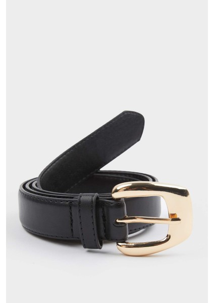 Kadın Büyük Toka Suni Deri Jean Kemeri F3282AXNS