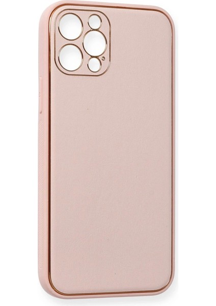 Newface iPhone 12 Pro Kılıf Coco Deri Silikon Kapak - Pembe fiyatları