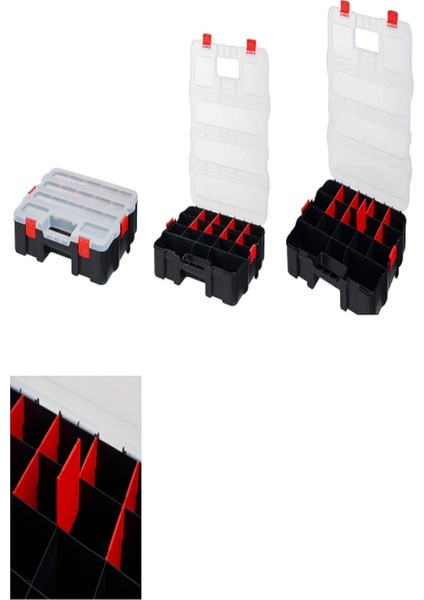 Kilitli 310X389X67 mm Çok Amaçlı Depolama Kutusu, Dayanıklı ve Şık Tasarım