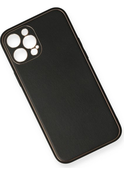 Newface iPhone 12 Pro Kılıf Coco Deri Silikon Kapak - Siyah fiyatları
