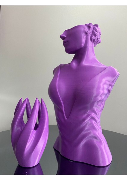 Mor Renk Dekoratif Takı Mankeni ve El 2'li Set, 30 cm Takı Teşhir ve Organizer fiyatları