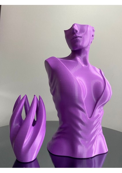 Mor Renk Dekoratif Takı Mankeni ve El 2'li Set, 30 cm Takı Teşhir ve Organizer modelleri