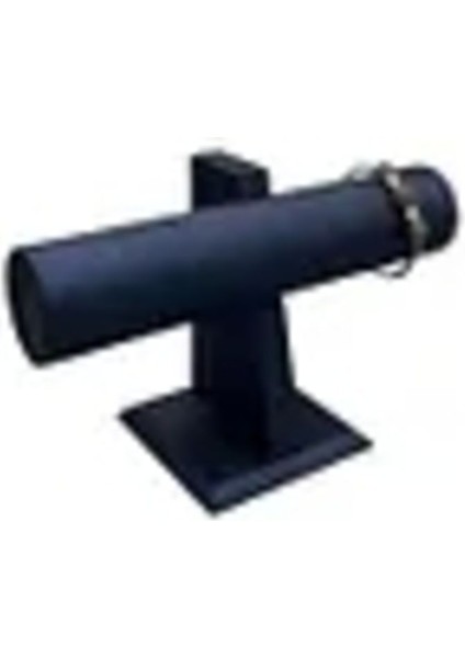 Lacivert Deri Kumaş Bilezik Sergileme, Şık ve Dayanıklı, 15X23 cm Tekli T Model