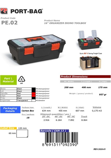 Vidalıklı 16 Inç Takımlar Çantası, Organizer, Dayanıklı ve Şık Tasarım fırsatları