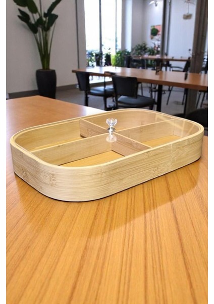 Bambu Saklama Kutusu, Takı ve Aksesuar Organizer, Akrilik Kapaklı, Şık ve Kullanışlı