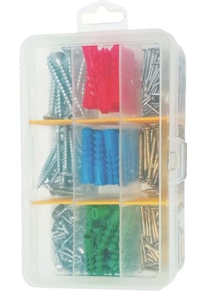 9 Bölmeli Organizer Kutu, 140X100X30MM, 220 Parça, Düzenleyici ve Pratik Depolama