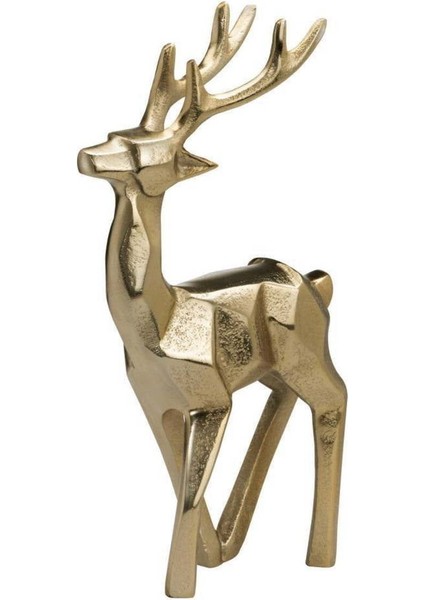 30CM Yüksekliğinde Zarif Dekoratif Geyik Figürü, Altın Renkli Tasarım