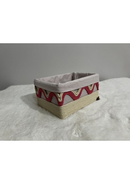 Dalga Desenli Pembe Makyaj ve Düzenleme Sepeti, Şık Organizer