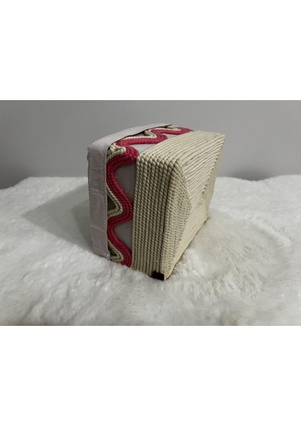 Dalga Desenli Pembe Makyaj ve Düzenleme Sepeti, Şık Organizer indirimleri