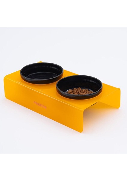 Ikili Seramik Mama ve Su Kabı, Sarı, Köpek ve Kedi Için Kullanışlı Set fiyatları