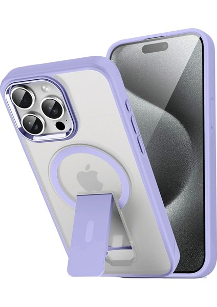 Newface iPhone 15 Pro Max Tork Magsafe Standlı Kapak - Lila fiyatları