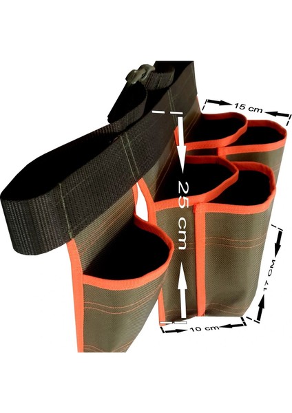 5 Gözlü Sabit Kemerli Çatıcı Kalıpçı Çivi Önlüğü fırsatları