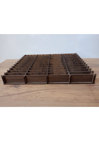 Ahşap Takı ve Yüzük Organizer Kutusu, 48 Gözlü, Şık ve Kullanışlı Tasarım