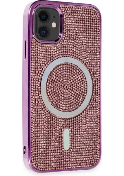 Newface iPhone 11 Kılıf Diamond Magsafe Kapak - Derin Mor fiyatları