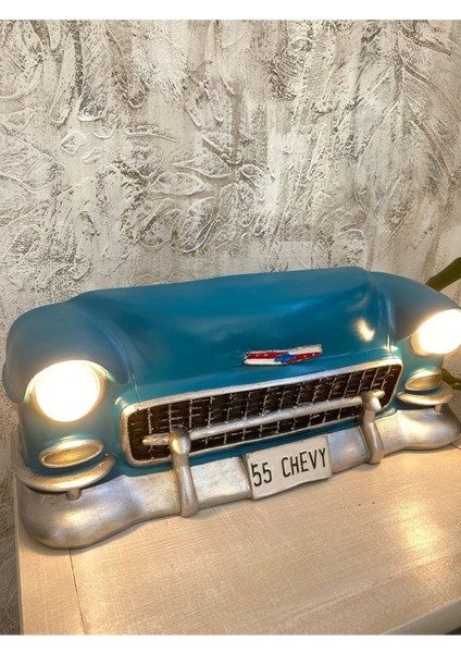 Mavi Chevy Araba Duvar Objesi, Dekoratif ve Şık Tasarım modelleri