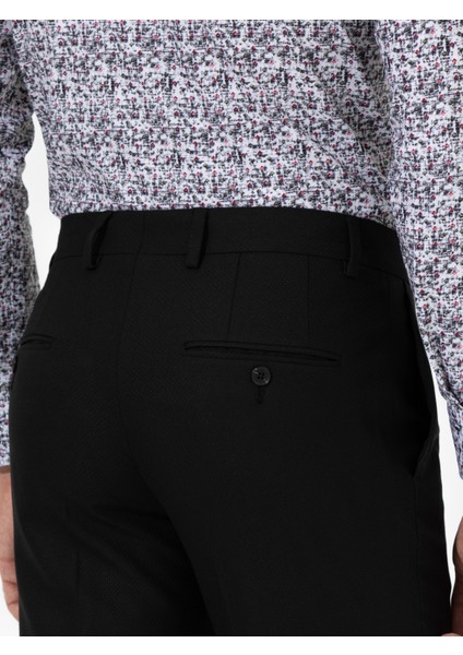 Erkek Siyah Slim Fit Kumaş Pantolon 50258512-VR046