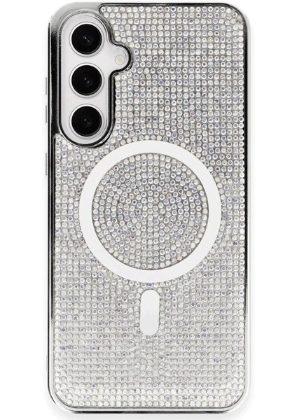 Newface Samsung Galaxy S23 Kılıf Diamond Magsafe Kapak - Rainbow