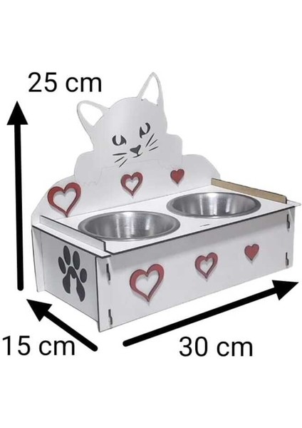 El Yapımı Renkli Ahşap Mama Kabı, Kedi ve Köpekler Için Şık Stand fiyatları