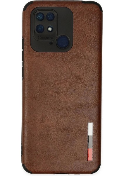 Newface Xiaomi Redmi 10C Kılıf Loop Deri Silikon - Kahverengi