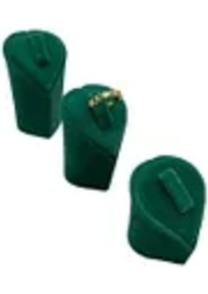 Yeşil Süet Takım Yüzük Sergileme Aksesuarı, Şık ve Kullanışlı Ürün.