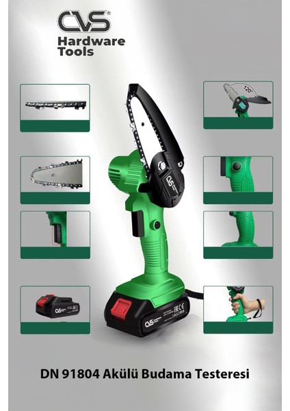 24V Şarjlı Budama Testere 1500MAH, Hafif ve Güçlü Bahçe Aracı fiyatları