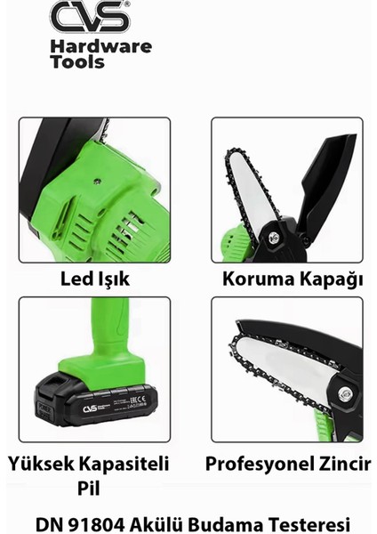 24V Şarjlı Budama Testere 1500MAH, Hafif ve Güçlü Bahçe Aracı fırsatları