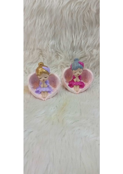Pembe Kanatlı Bebek Biblo, Şık ve Sevimli Dekorasyon Parçası