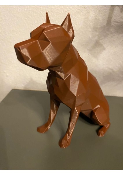 Kahverengi Pitbull Köpek Dekor ve Biblo, Şık ve Sevimli Ev Dekorasyonu. fiyatları